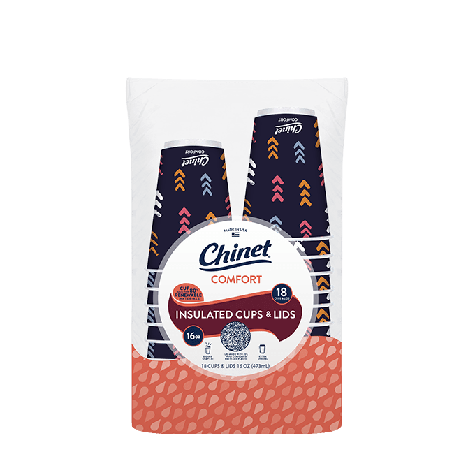 Chinet Comfort 16oz Cup in packagaing