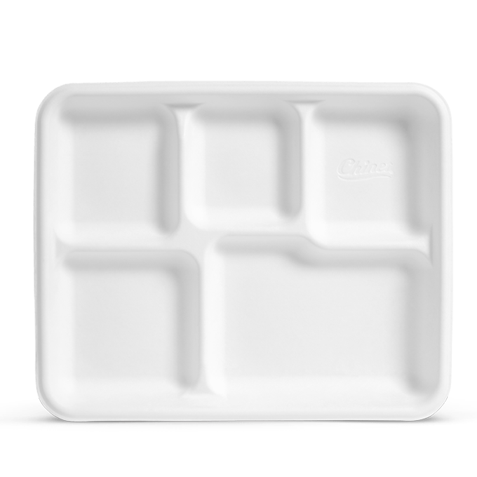 Correctional Food Service and Kitchen: Food Tray - 3 Compartment Meal Tray  - Charm-Tex