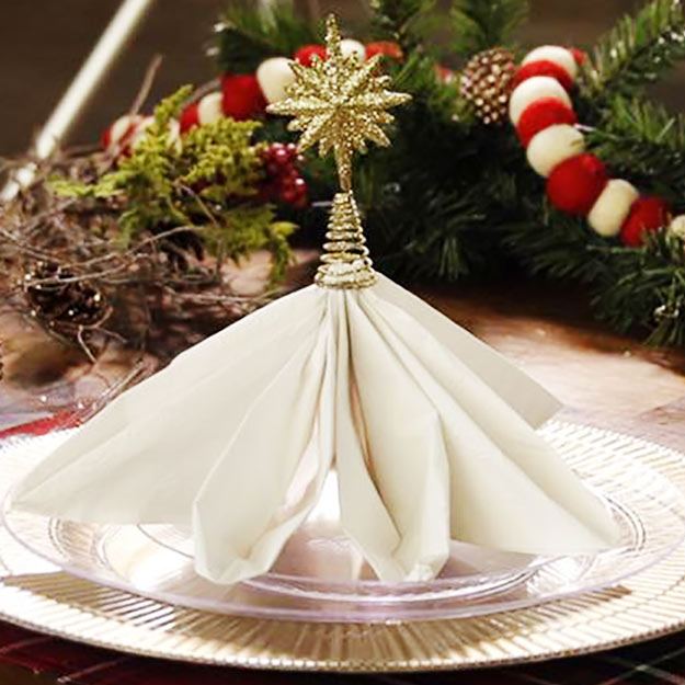 Christmas Tree Napkin Fold