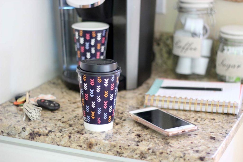 Chinet Comfort cup on a kitchen counter