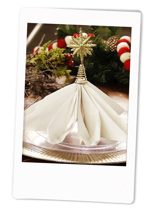 Christmas Tree Napkin Fold
