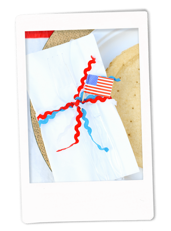 Red, White and Blue Tablecloth DIY