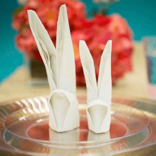 Bunny Napkin Fold