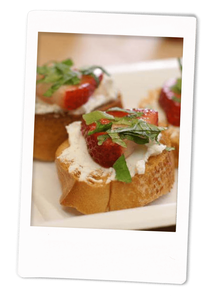 Strawberry and Goat Cheese Crostini