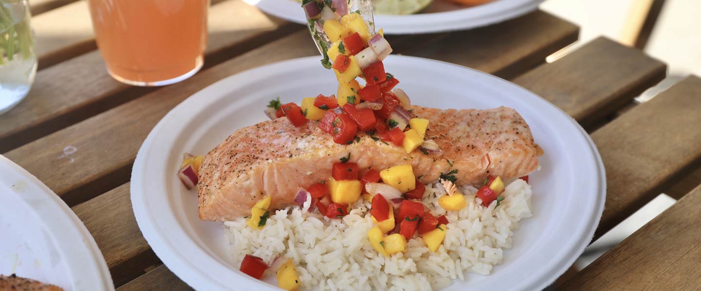 Citrus-Grilled Salmon with Fresh Mango Salsa