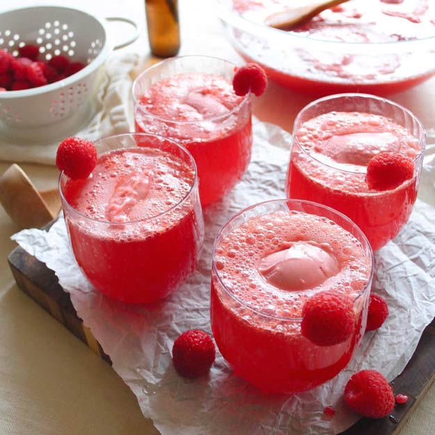 Raspberry Sherbet Punch