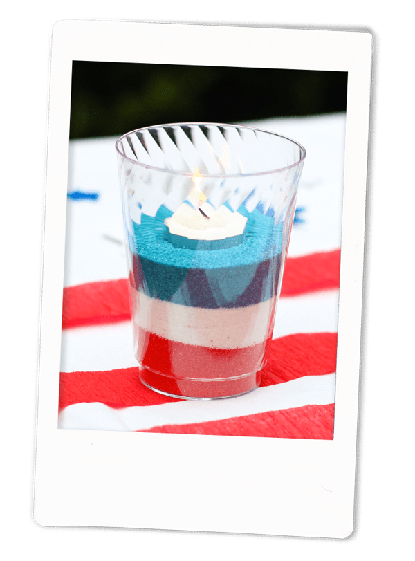 Patriotic Sand Votive Tutorial