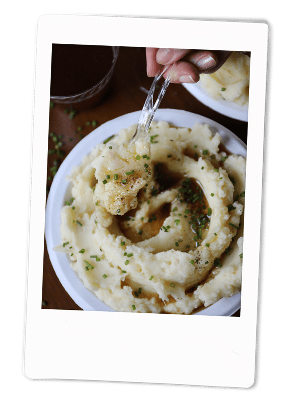 Roasted Garlic Mashed Potatoes with Browned Butter