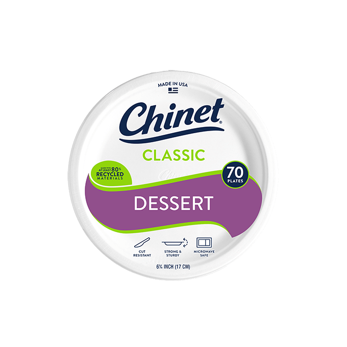 Chinet Classic dessert plate 70 count