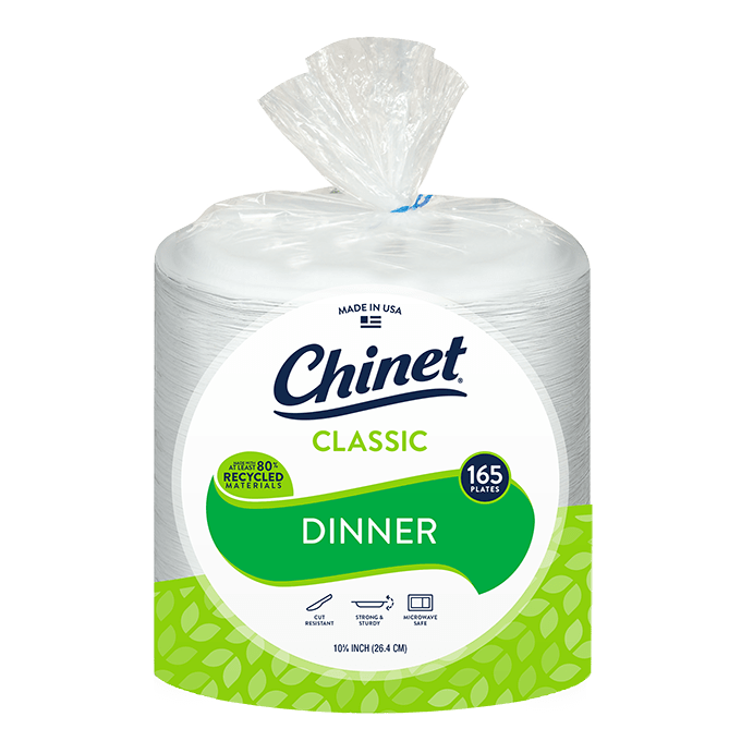 Chinet Paper Dinnerware, 10-1/2 Plate, White, 500 Plates