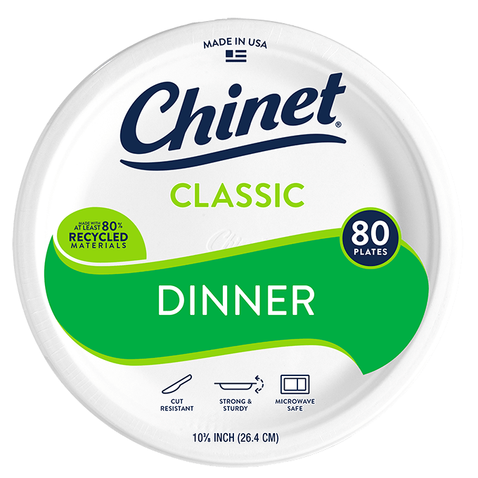 Chinet Classic dinner plate 80 count