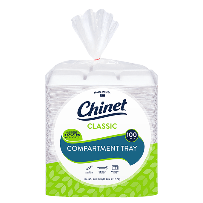 Chinet Classic compartment tray 100 count