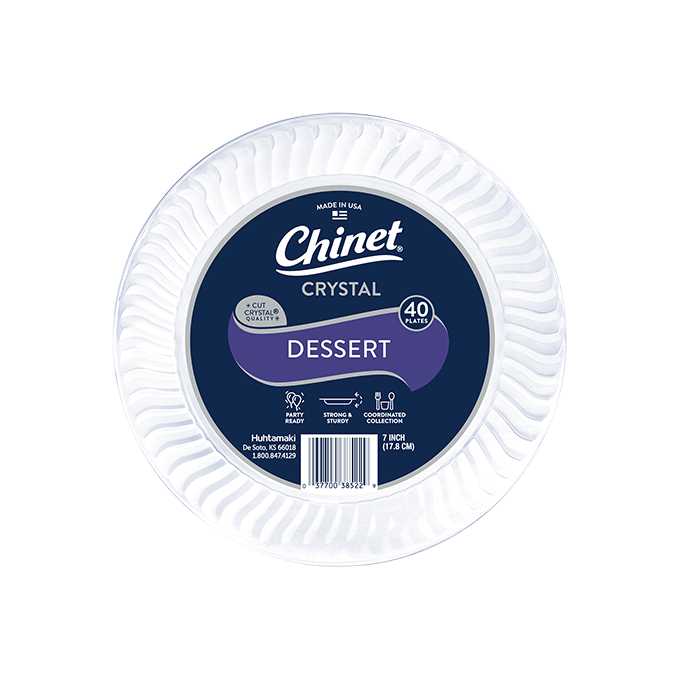 Chinet Crystal dessert plate 40 count