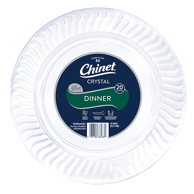 Chinet Crystal dinner plate 20 count