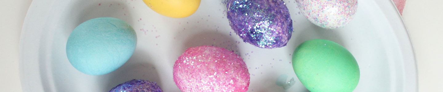 Glitter Easter Egg Decorating