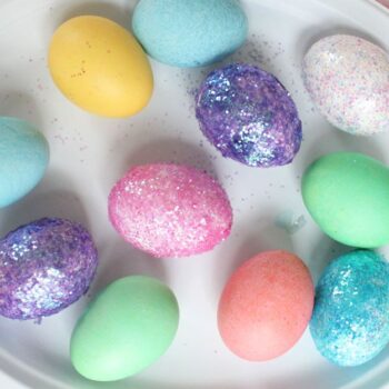 Glitter Easter Egg Decorating