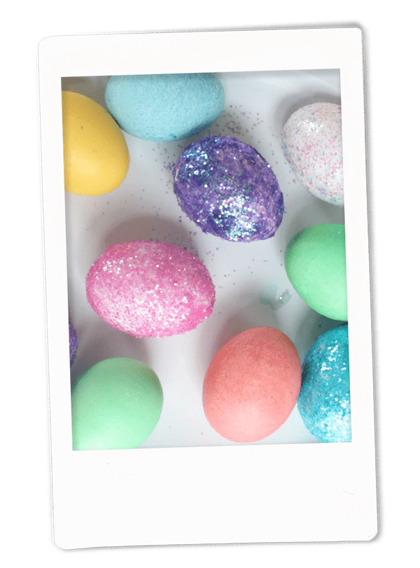 Glitter Easter Egg Decorating