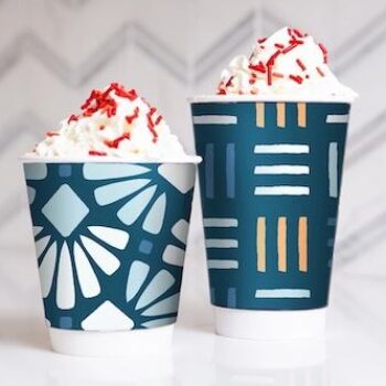 Red Velvet Hot Chocolate served in Chinet Comfort cups