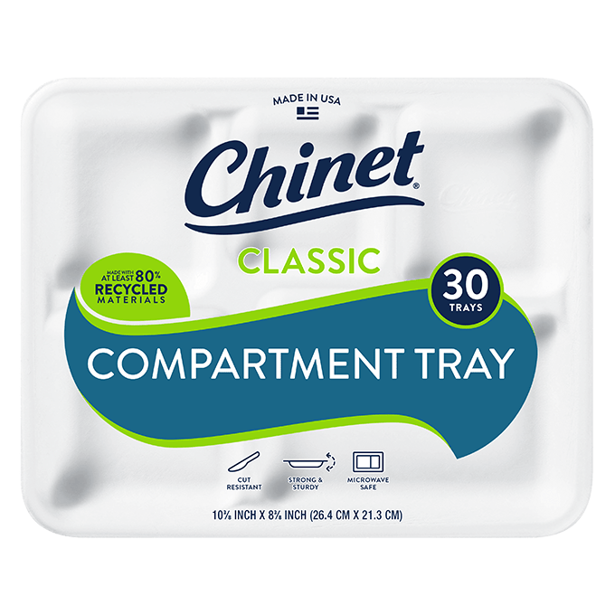 Chinet Classic compartment tray 30 count