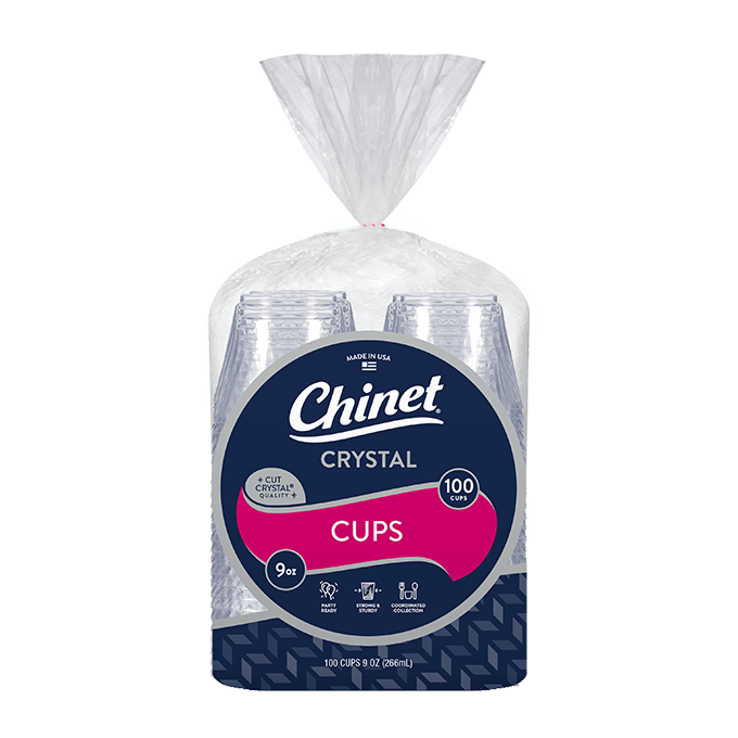 Chinet Crystal 9oz Cup 100 count