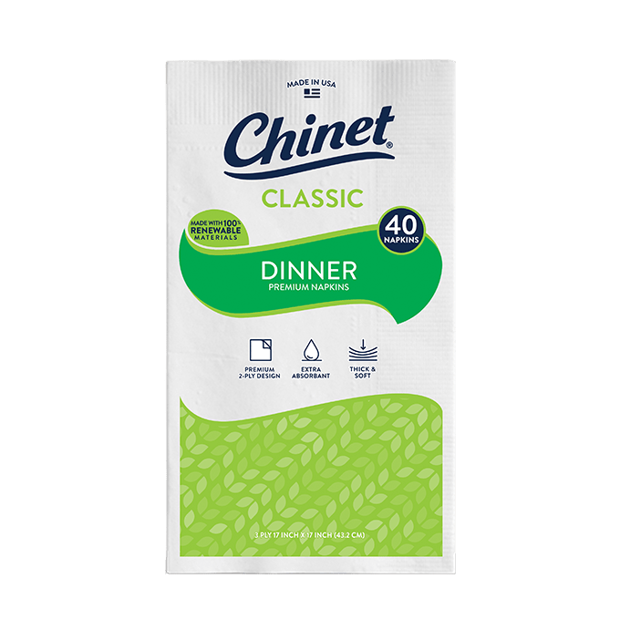 Chinet Classic Dinner Napkin 40 count