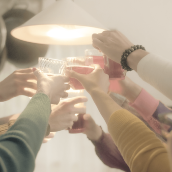 Group of people cheers