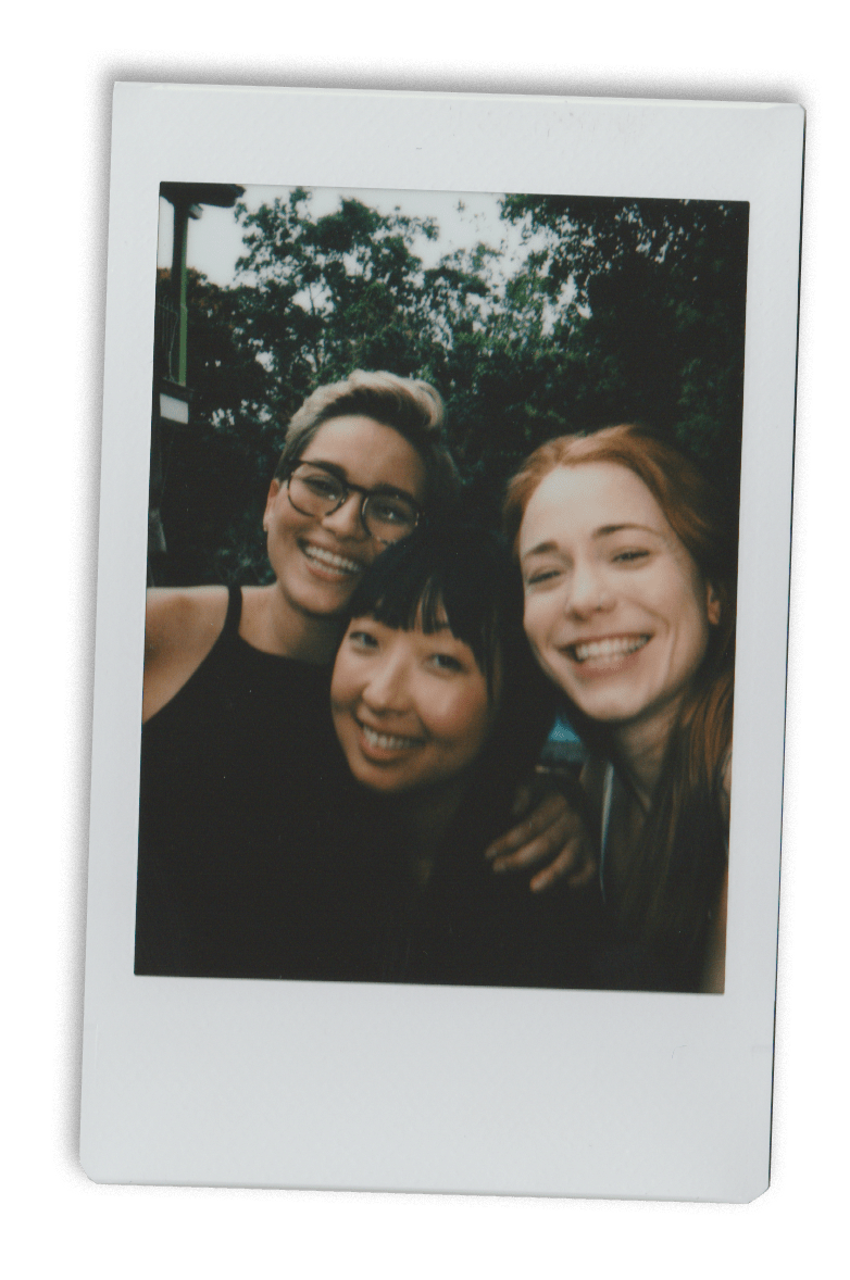 Instax picture of three women