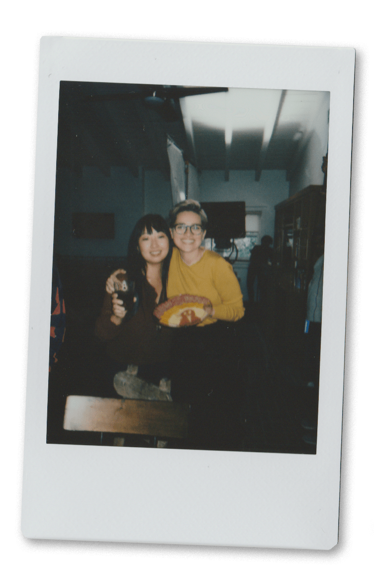 Instax picture of two women