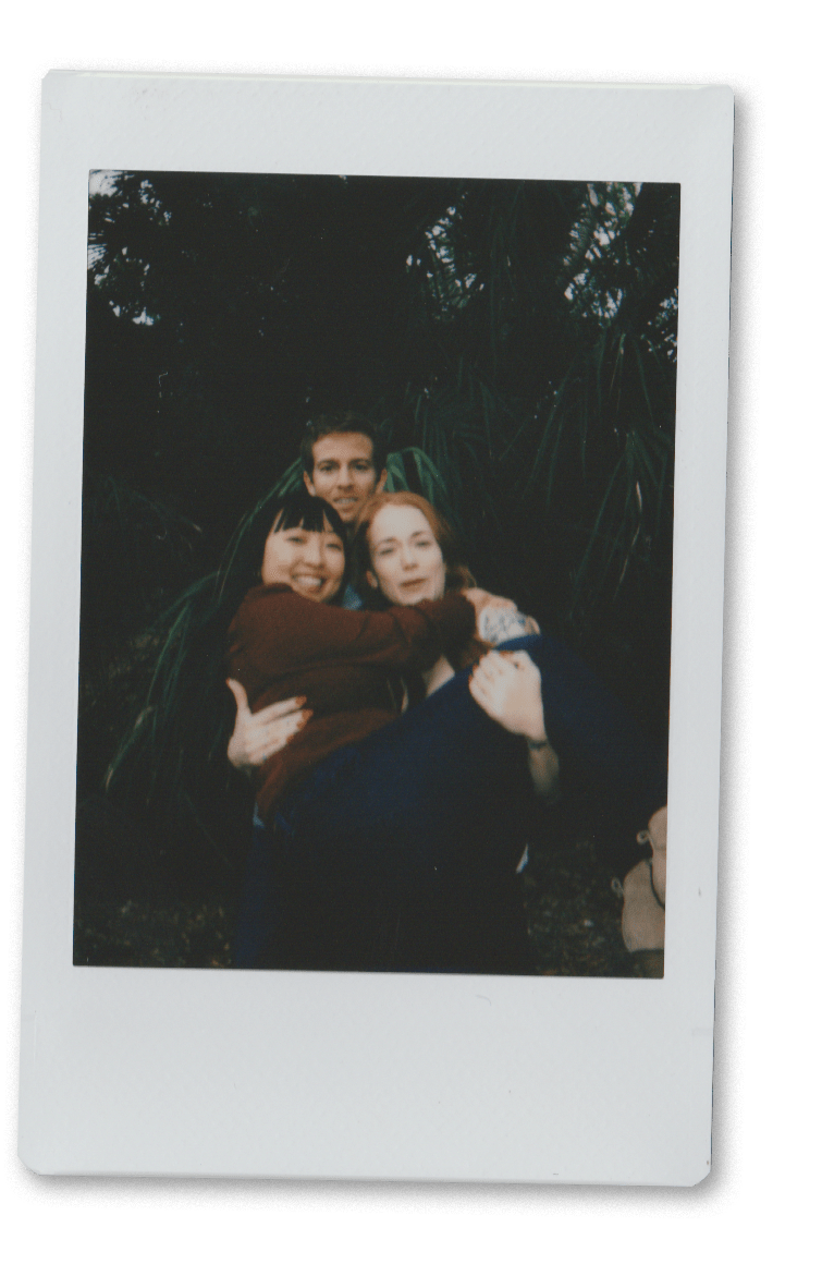 Instax picture of a group of friends