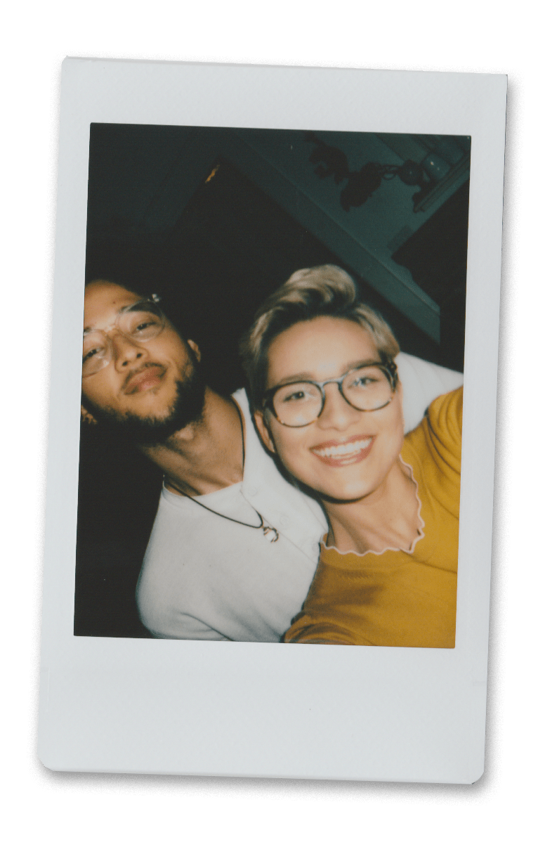Instax of a man and a woman