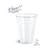 Chinet Classic Recycled Clear Cup with doodle illustrations