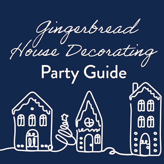 Illustrated doodles of gingerbread houses