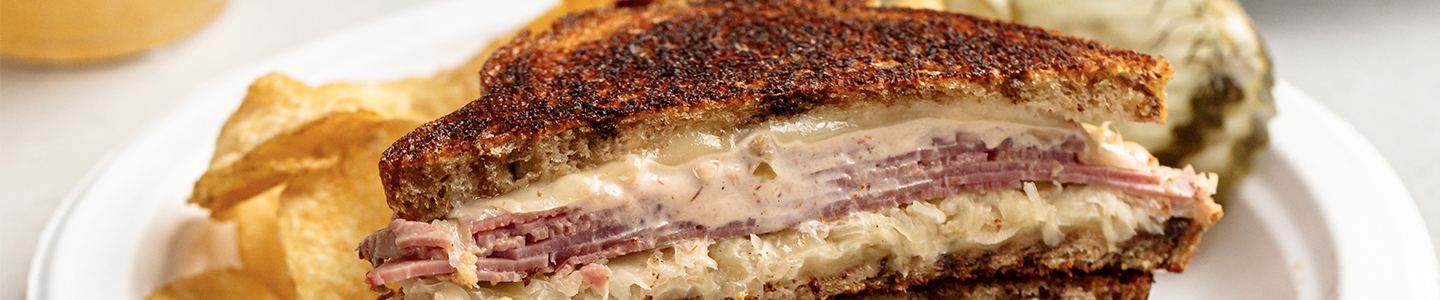 Reuben grilled cheese sandwich