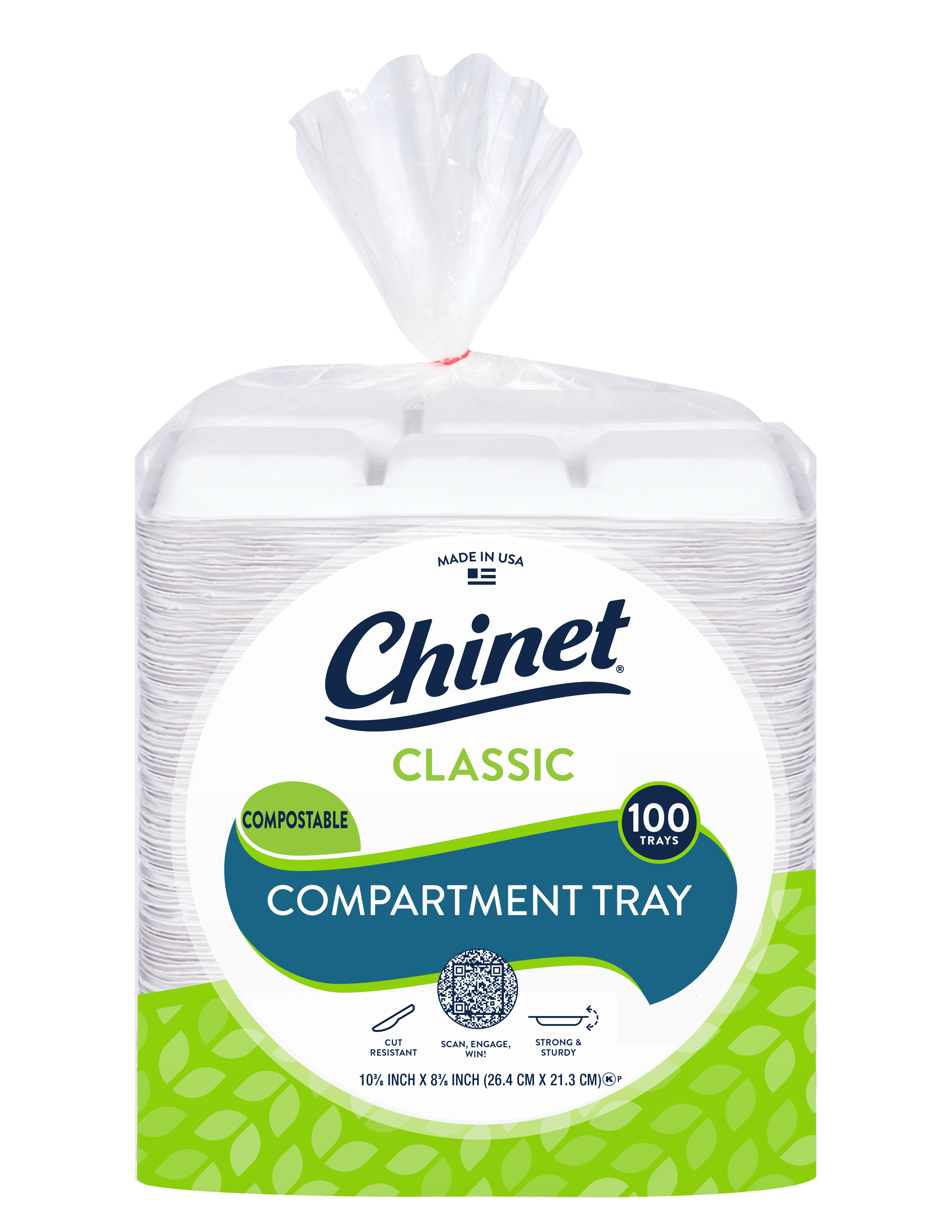 Chinet Classic Compartment Tray