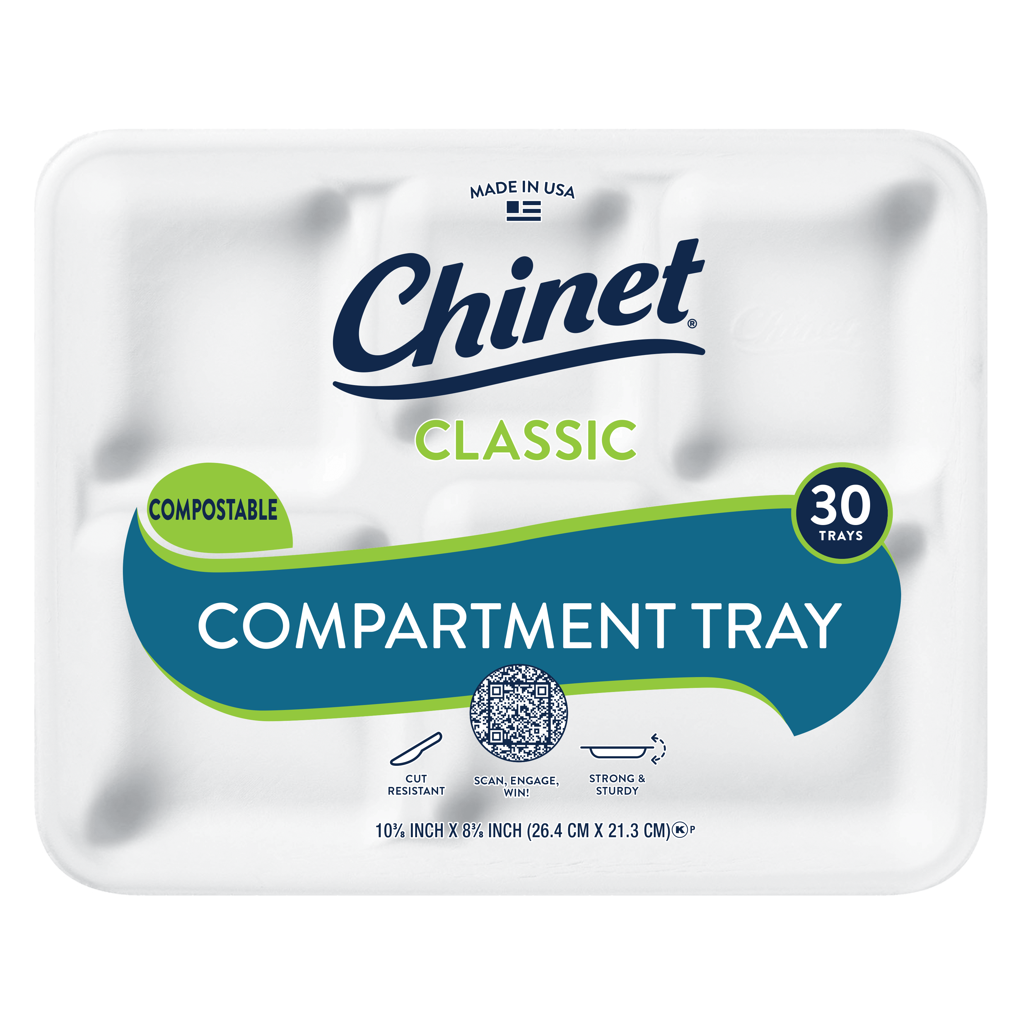 Chinet Compartment Tray