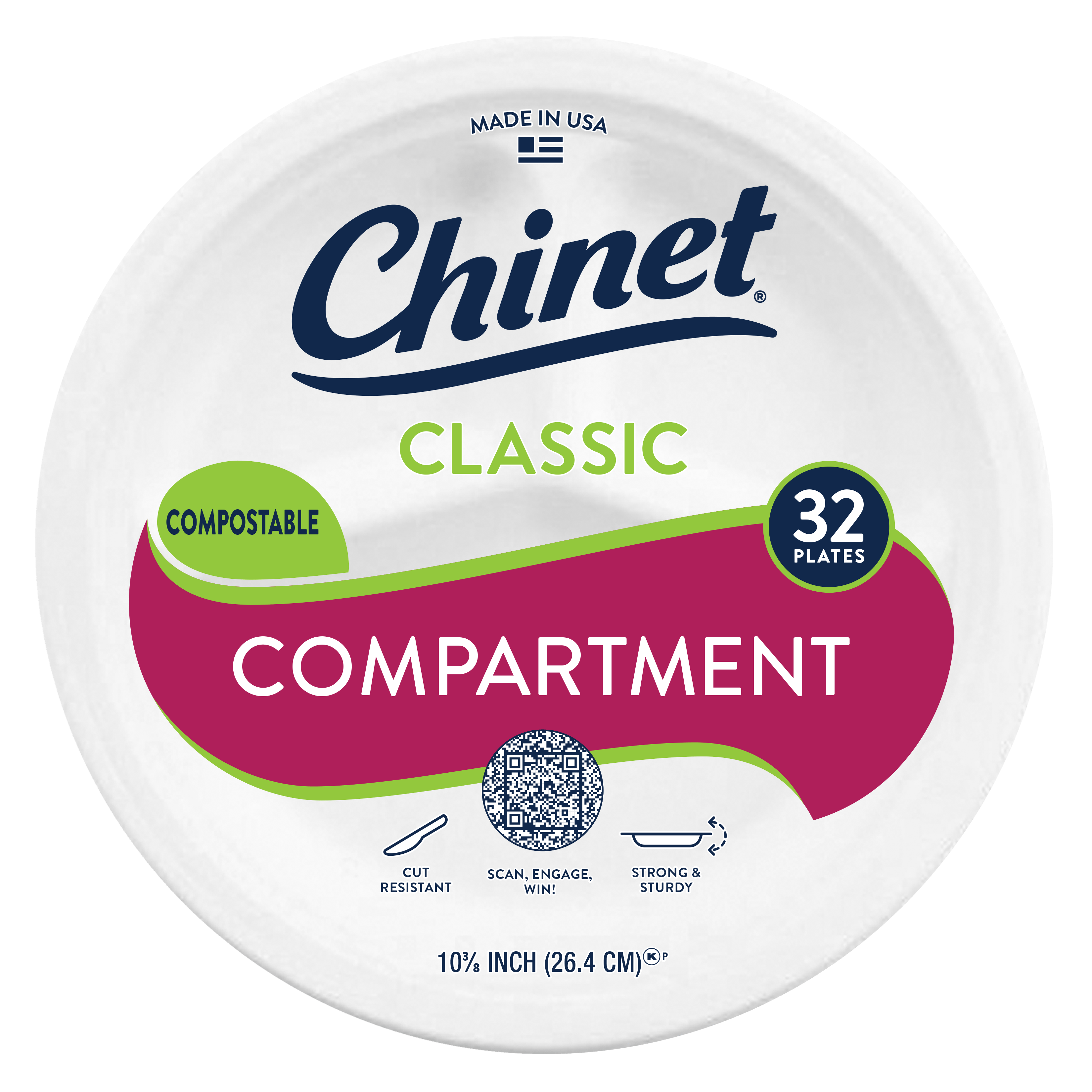 Chinet Classic Compartment Tray