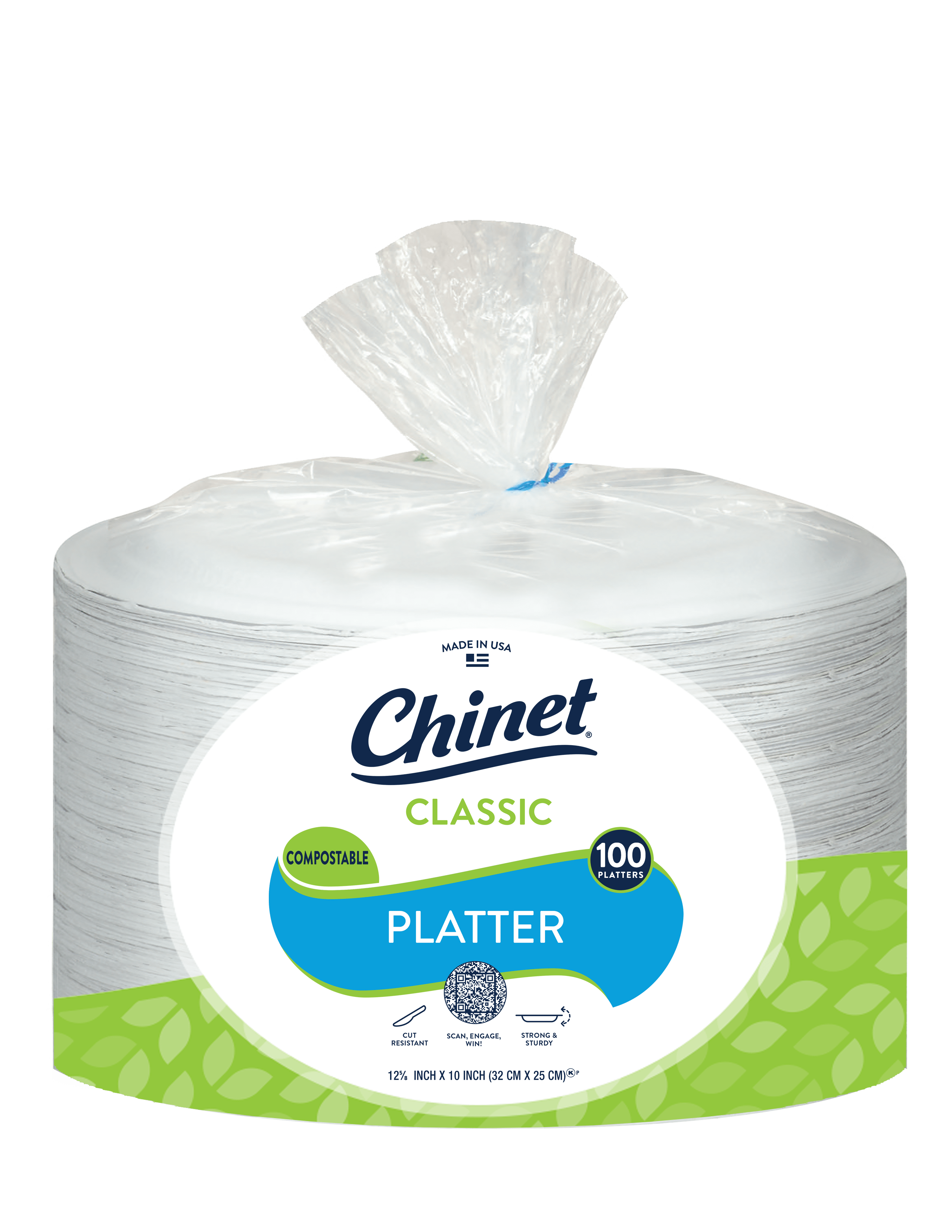 Chinet classic platter 100ct