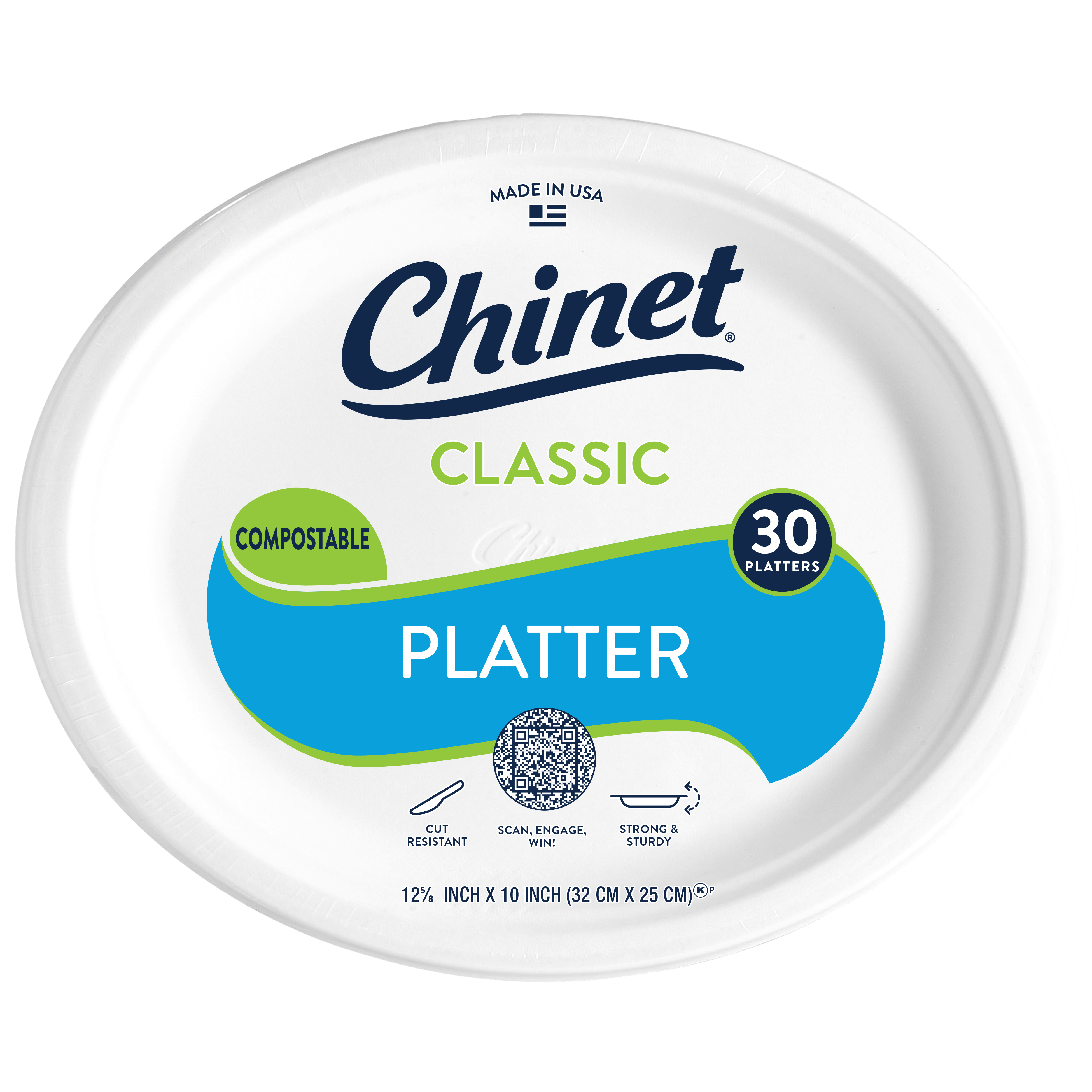 Chinet classic platter 30ct