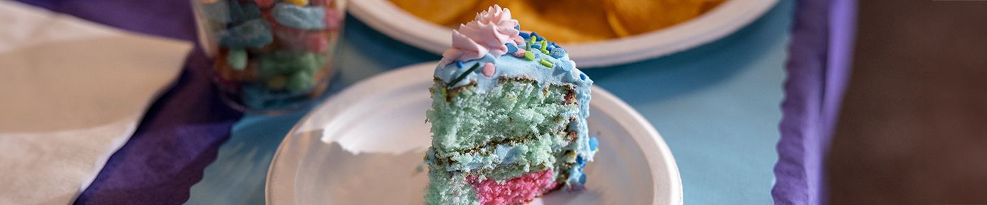 Birthday cake on a Chinet Classic® plate