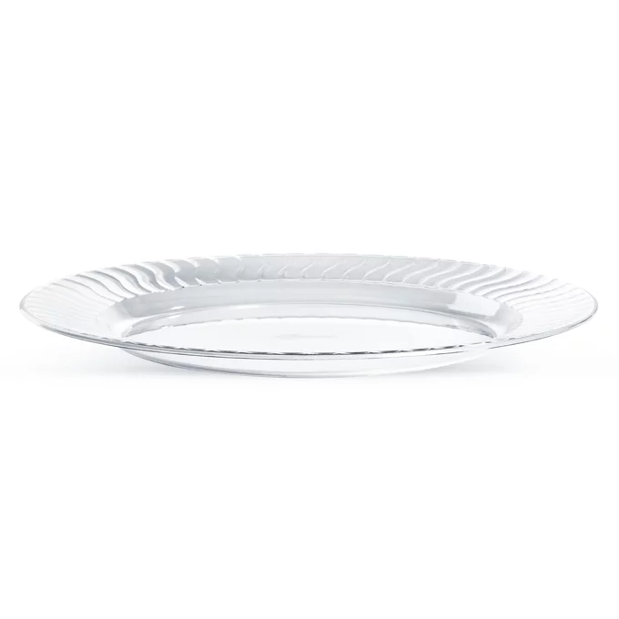 Chinet Crystal Dinner Plate - Side View