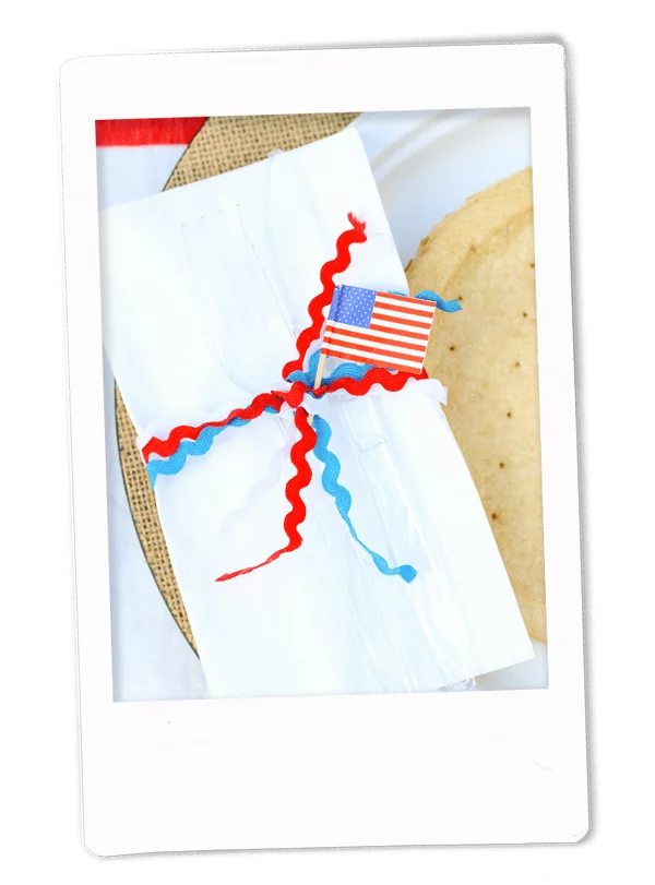 Red, White and Blue Tablecloth DIY