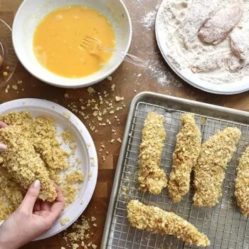 Prepping chicken tenders