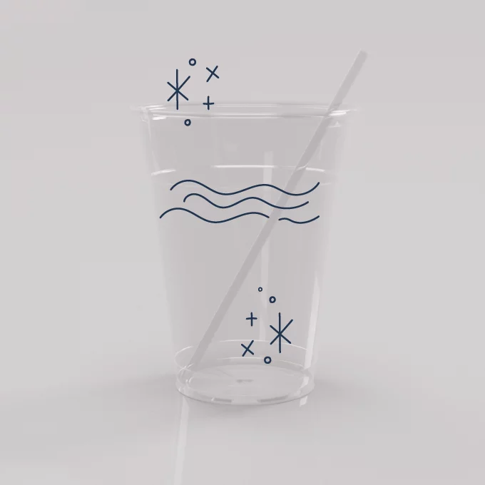 Chinet Classic® Recycled Clear Cup and Straw