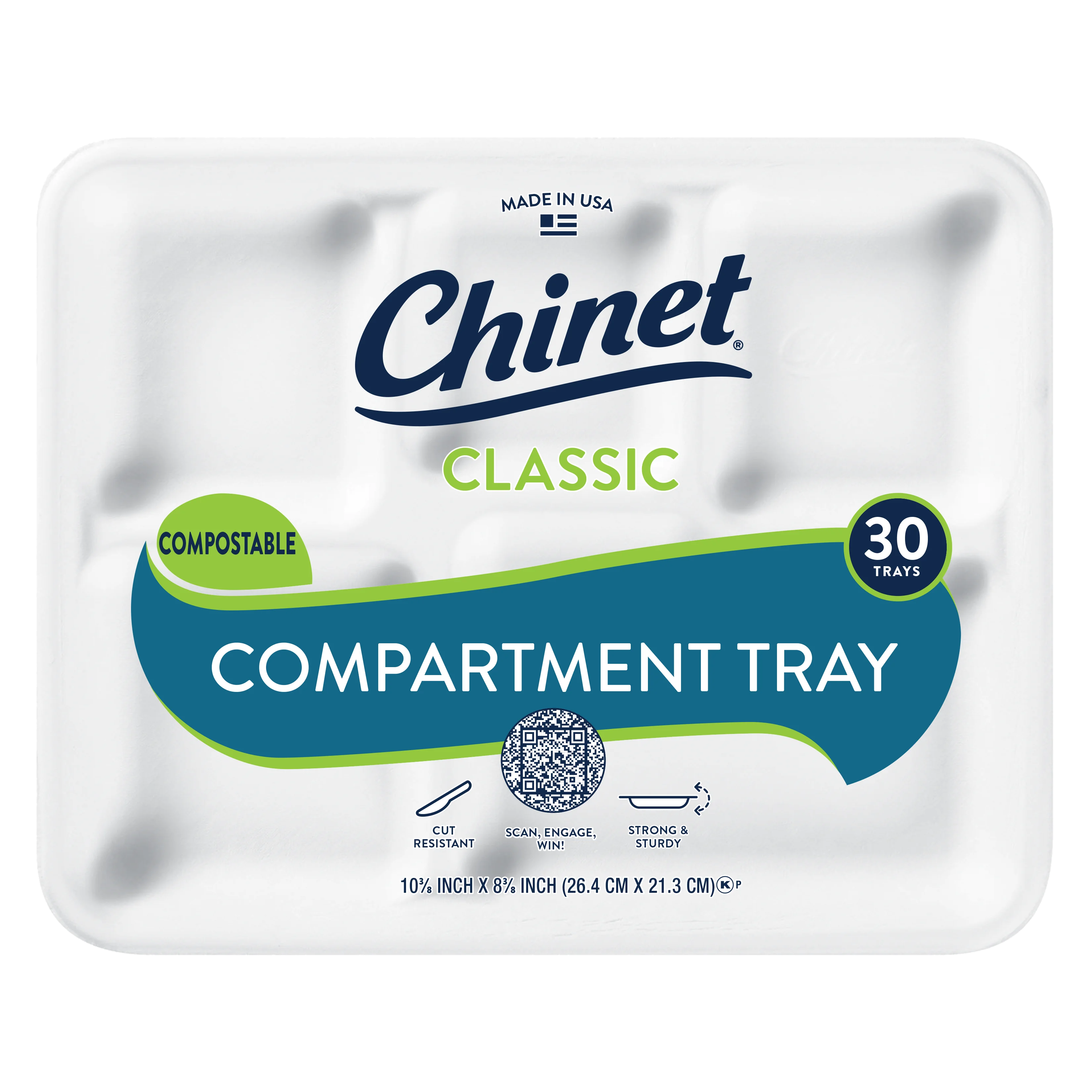 Chinet Compartment Tray