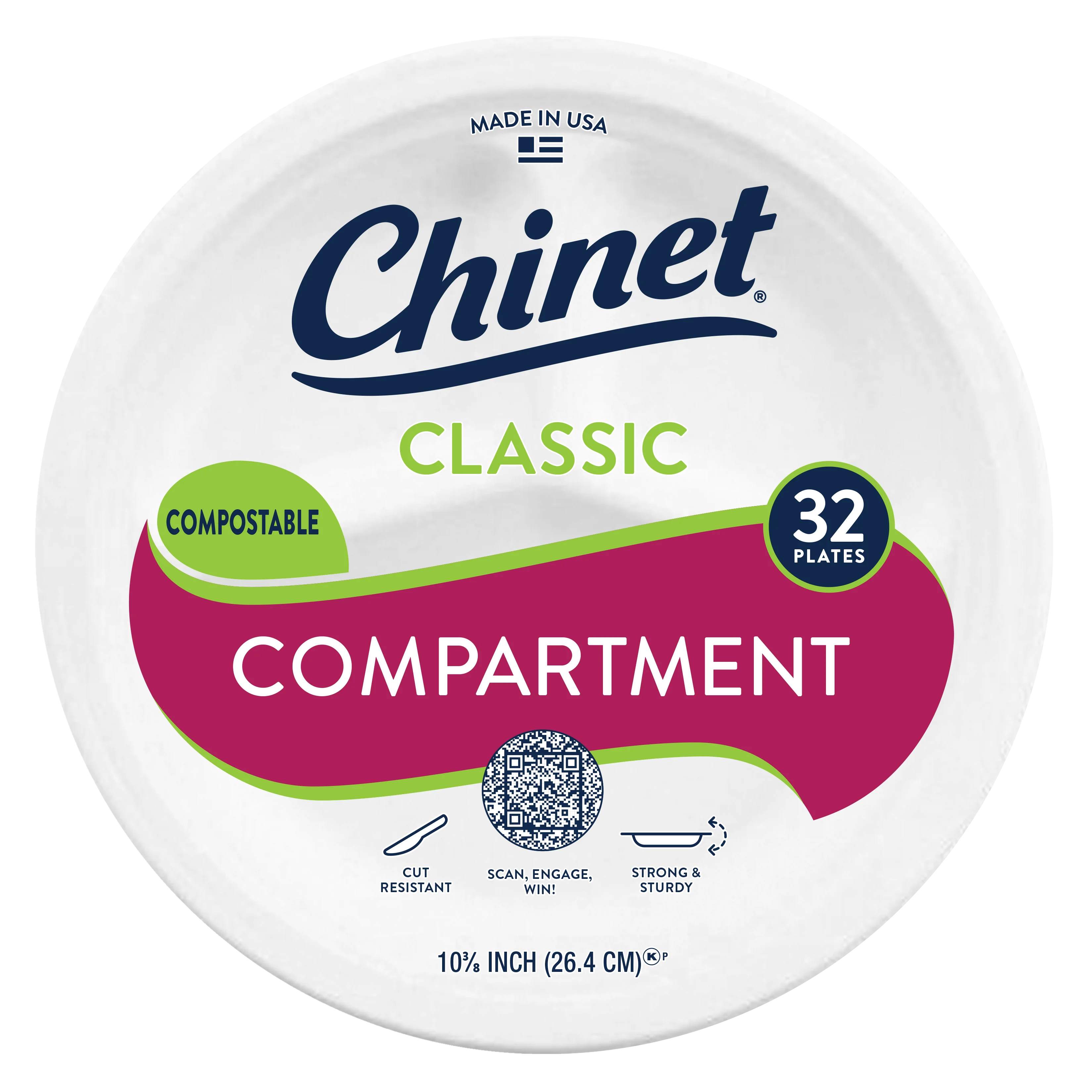 Chinet Classic Compartment Tray