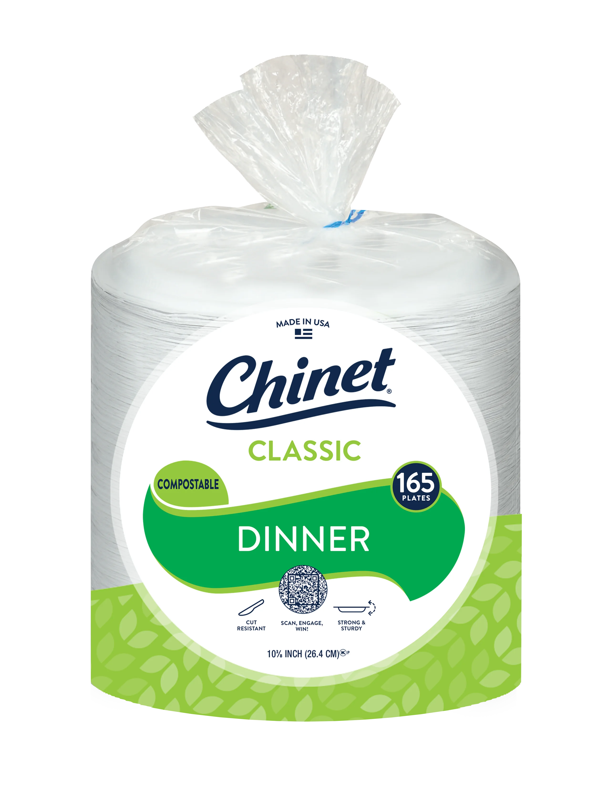 Chinet Classic dinner plate 165ct