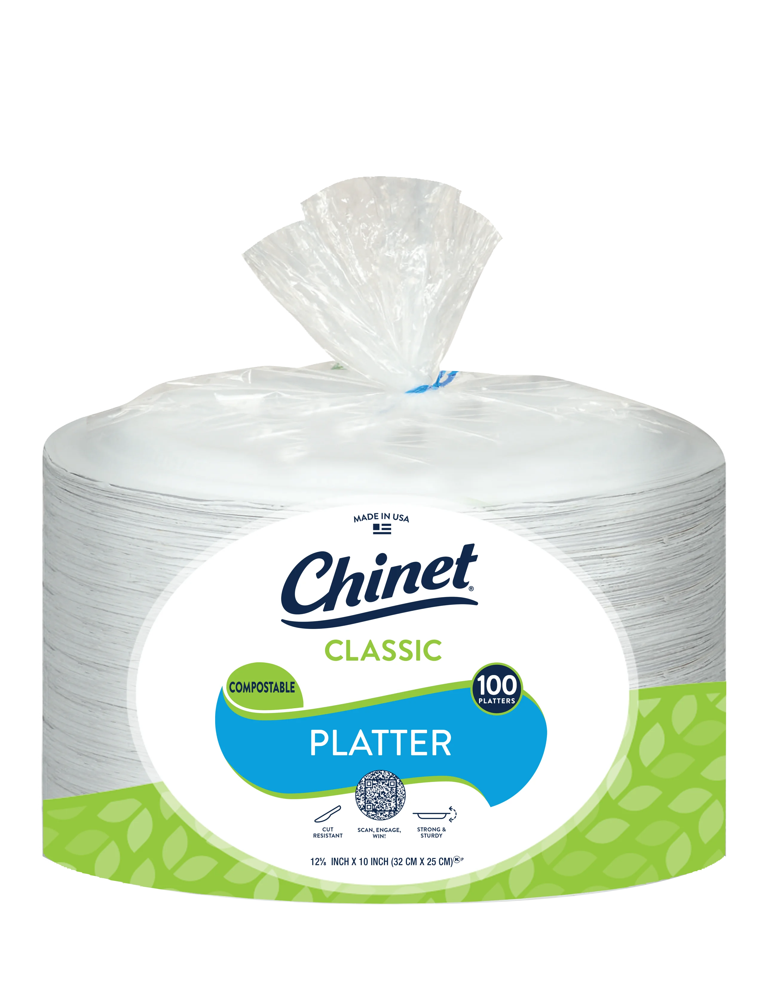 Chinet classic platter 100ct