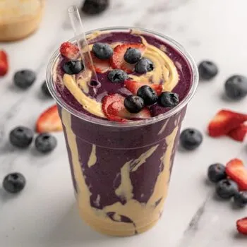 PB&J Smoothie in a Chinet cup