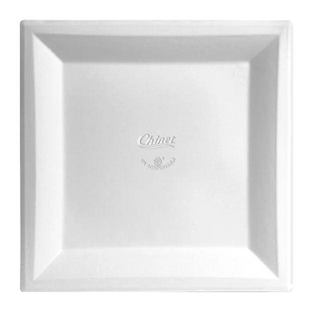 Chinet Classic square dinner plate